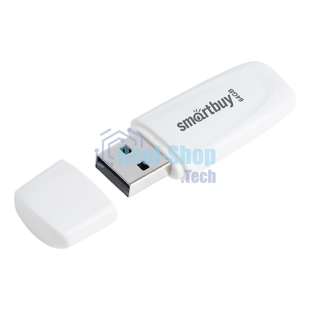 Флешка USB Smartbuy R/W (SB064 Gb2SCW) UFD 2.0 064 Gb, Scout белый белый