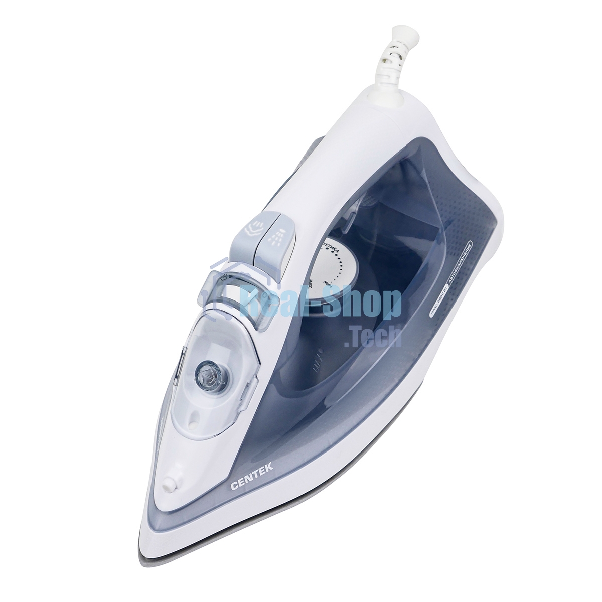 Утюг Centek CT-2308 белый, 2800 Вт, 50 г/мин, 190 г/мин, 300 мл