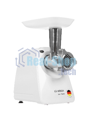 Мясорубка электрическая Bosch MFW2514W белый, 1500 Вт, 1.7 кг/мин, защита от перегрузки, насадки - 3