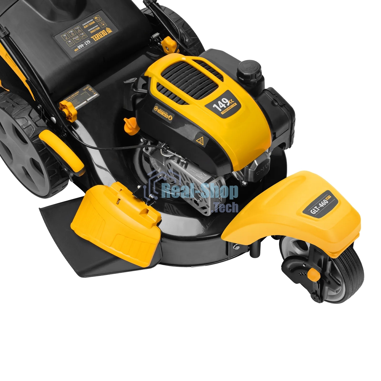 Бензиновая газонокосилка Denzel GLT-460SP-T, Trike 150 см3, 46 см, привод, панель, 60л