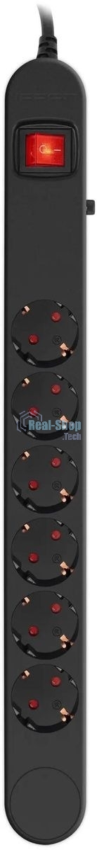 Сетевой фильтр Ippon NF-EU-1.8-10 1.8 м (6 розеток) черный (коробка)