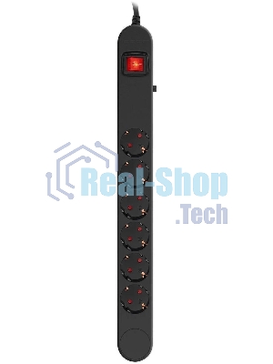 Сетевой фильтр Ippon NF-EU-1.8-10 1.8 м (6 розеток) черный (коробка)