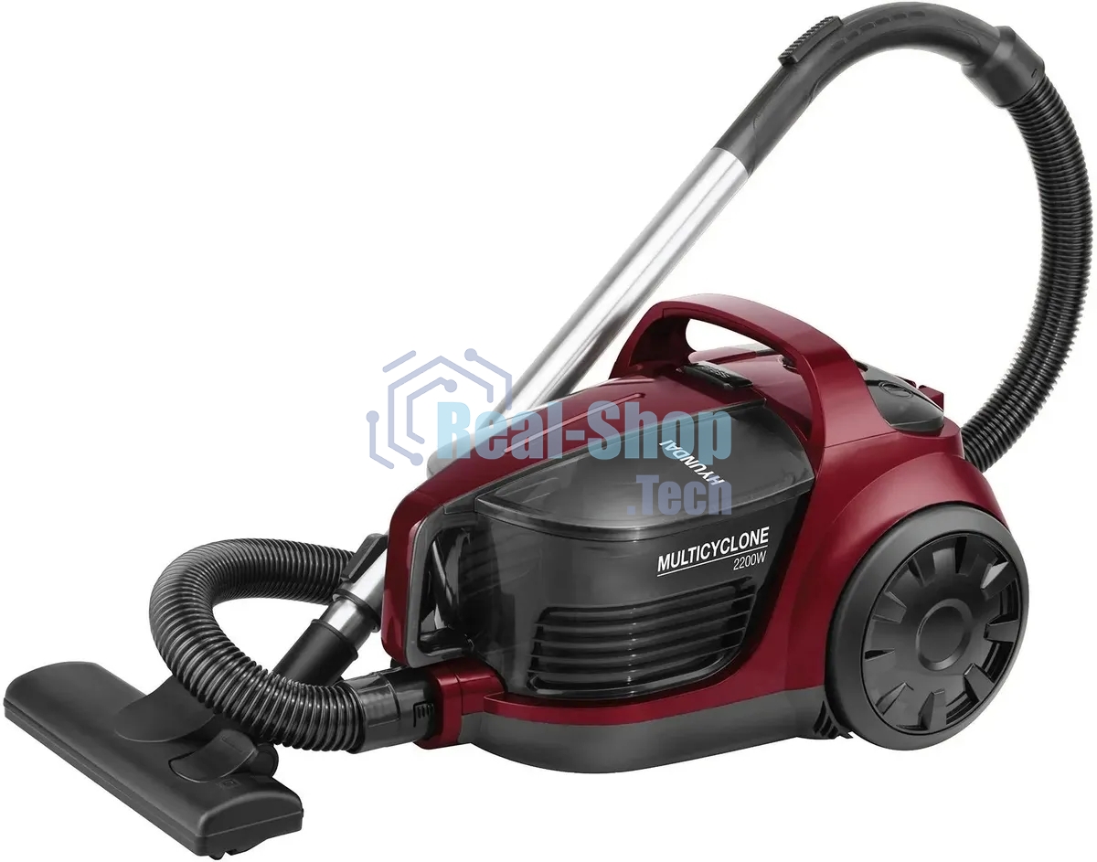 Пылесос Hyundai HYV-C2645 красный/черный, 380/2200 Вт, уборка сухая, пылесборник контейнер 4 л