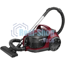 Пылесос Hyundai HYV-C2645 красный/черный, 380/2200 Вт, уборка сухая, пылесборник контейнер 4 л