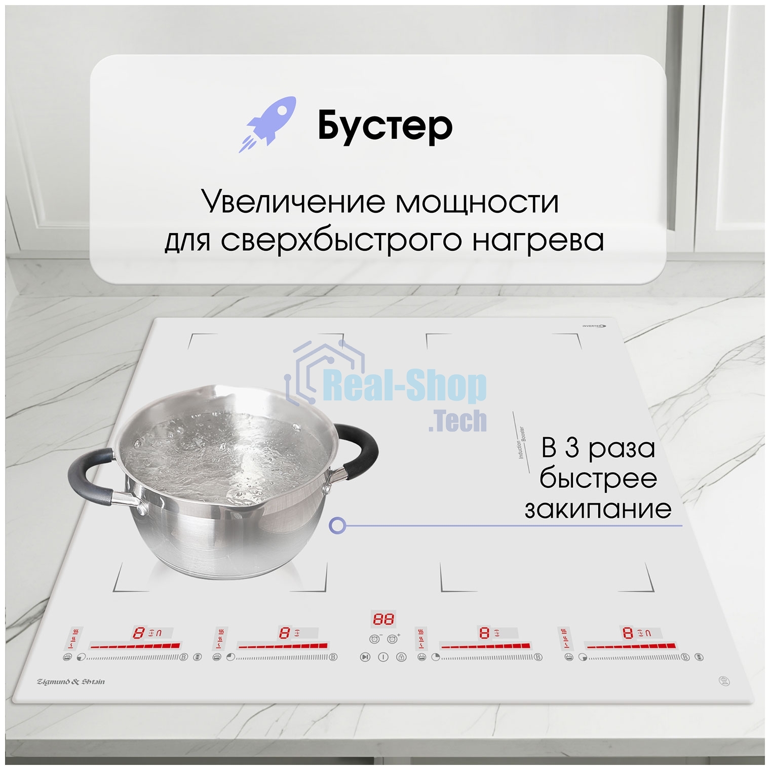 Индукционная варочная панель Zigmund & Shtain CI 29.6 W белый