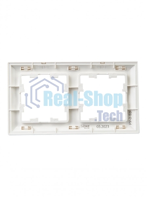 Рамка 2-местная IEK BRITE РУ-2-Бр DECOR 3D-форма белый/белый