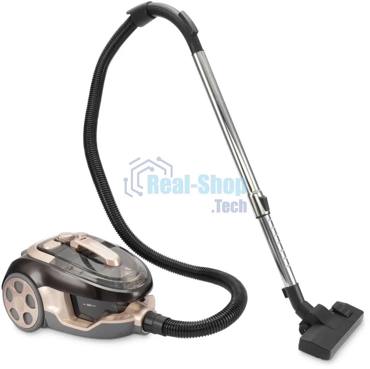 Пылесос Hyundai HYV-C3550 золотистый/темно-коричневый, 380/2220 Вт, уборка сухая, пылесборник контейнер 2,5 л