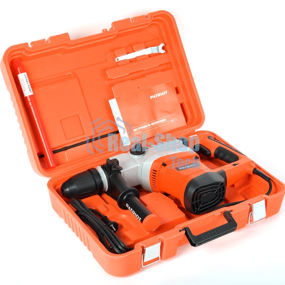 Перфоратор PATRIOT RH 450. 1300Вт, 10Дж, 1350-2750уд/мин, 235-500об/мин.