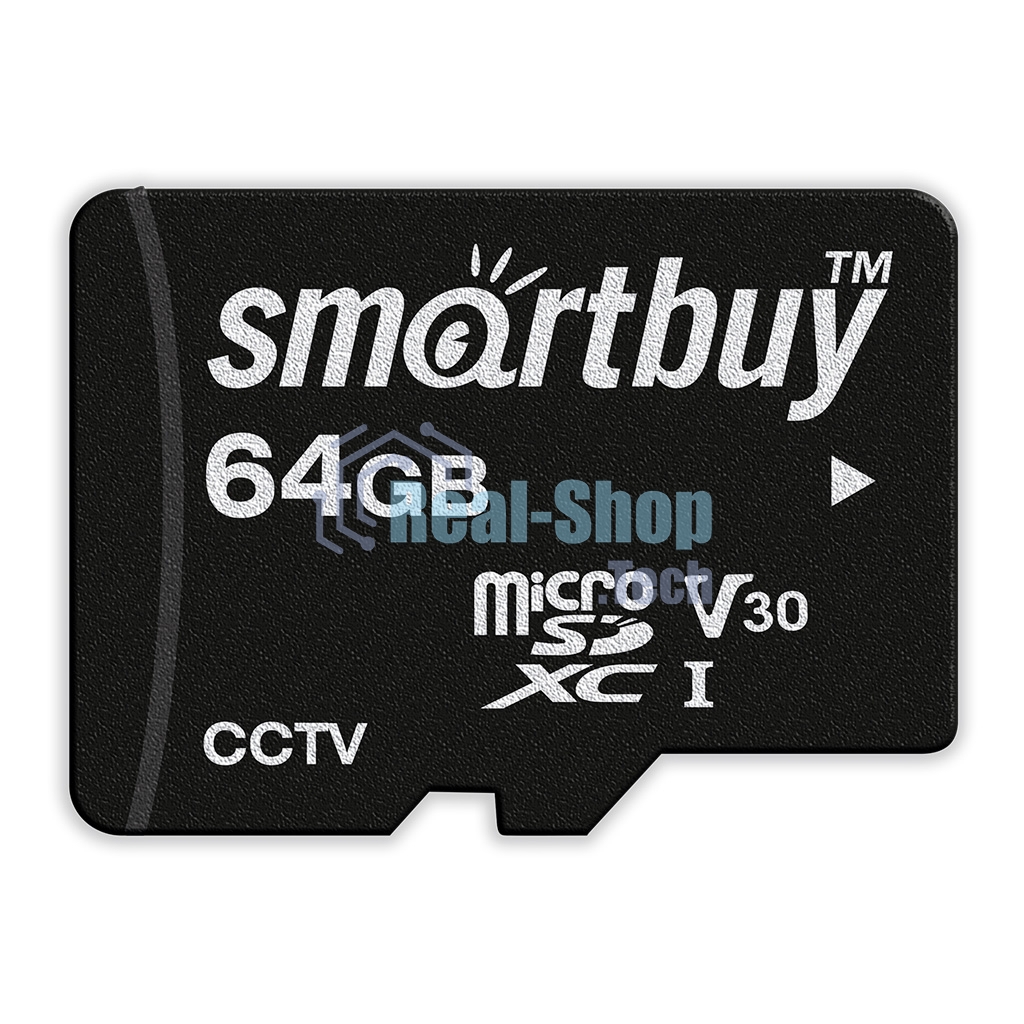 Флеш карта Smartbuy (SB64GbSDCCTV) micro SDXC 064Gb cl10 U3 V30 + адаптер