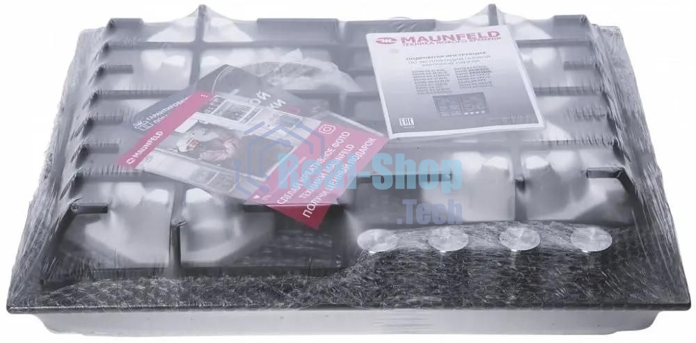 Газовая варочная панель Maunfeld EGHG.64.6CB/G, 4 конфорки, закаленное стекло, черный