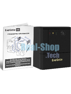 Источник бесперебойного питания ExeGate Power NB-2200.LED.AVR.4SH / 2200 ВА / 1300 Вт / 4 x CEE 7 (евророзетка)