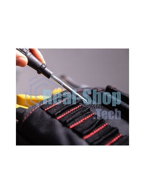 Поясная сумка монтажника Deli DL5865 250 x 250 x 110мм, 7 карманов, ткань Оксфорд 1680D, кожанные боковые карманы