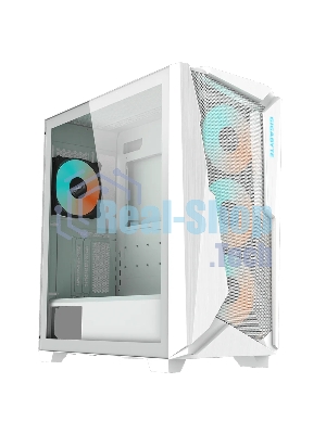 Компьютерный корпус Gigabyte C301 Glass White MidTower, ATX, USB-C x1, USB 3.0 x2, Audio I/O, GPU:400мм, Black, TG