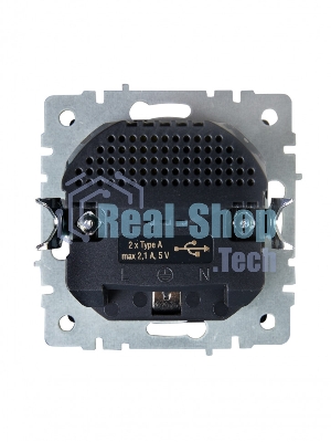 Розетка 1-местная IEK BRITE РЮш10-1-БрШ (BR-R14-16-U21-D21-K37) 16А, с USB A+A 2.1А, с заземлением, с защитными шторками, шампань