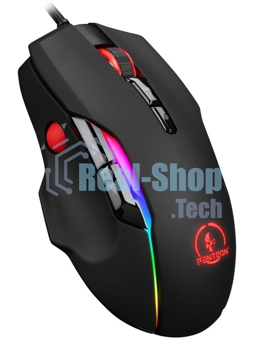 Мышь проводная Jet.A Panteon PS150 черный, 6200 dpi, USB, кнопки - 9