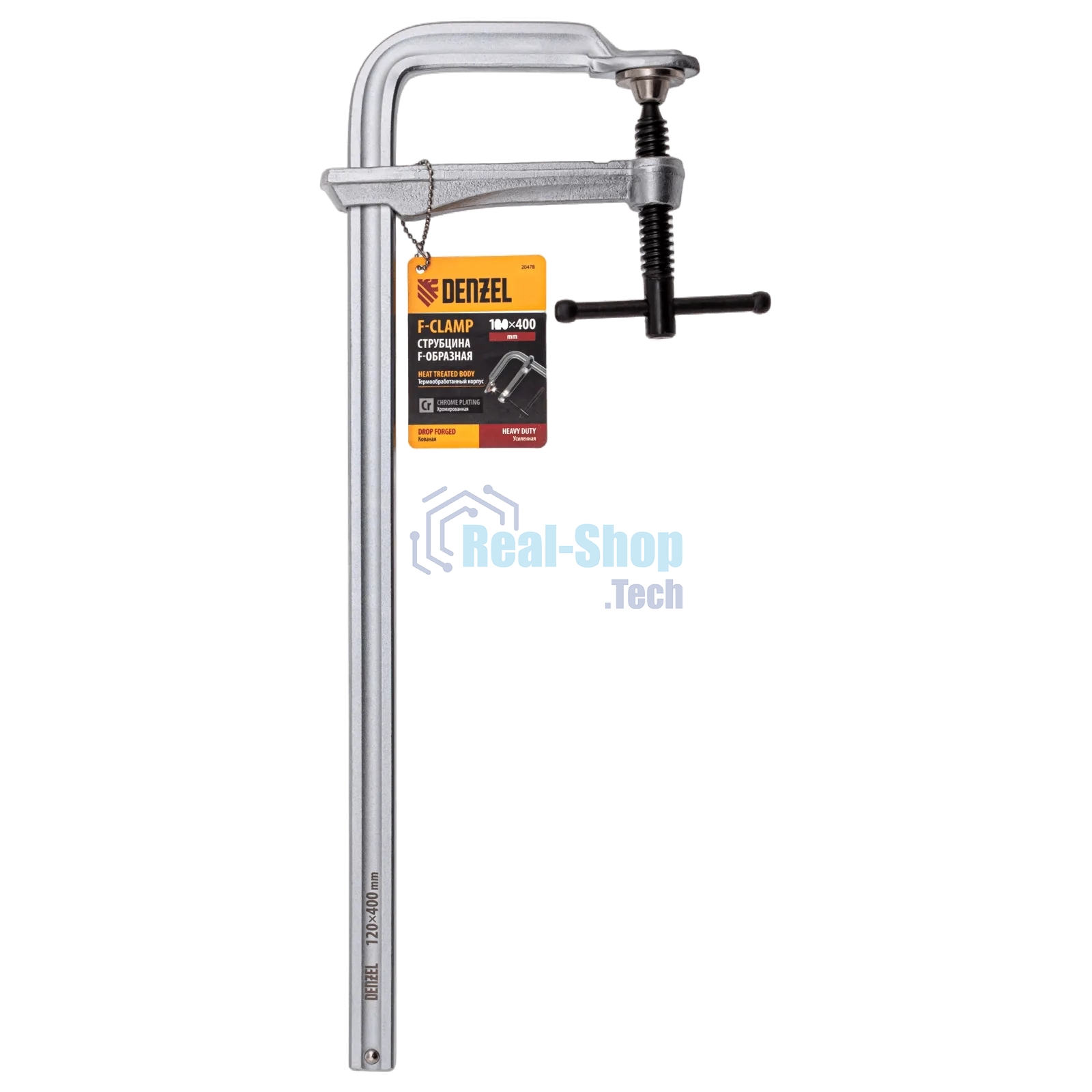 Струбцина Denzel F-образная, 120x400 мм, кованая