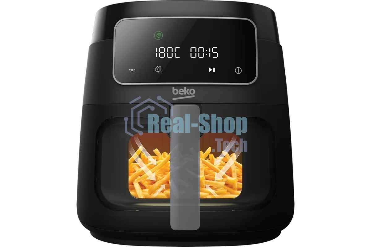 Аэрогриль Beko FRL 3374 B черный, 1750 Вт, 7.6 л, сенсор, 9 программ