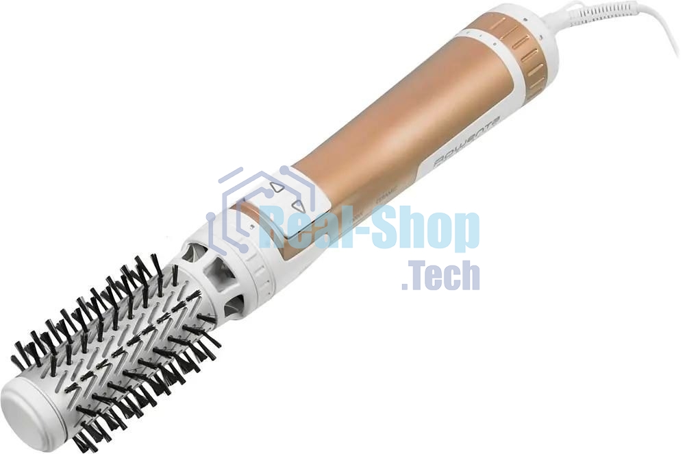 Фен-щетка Rowenta Brush Activ Compact CF9520F0 белый/золотой, 1000 Вт, ионизация, 40/50 мм