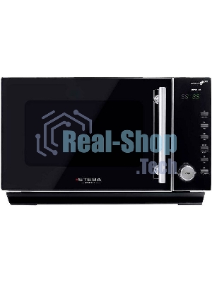 Микроволновая печь Steba MIC 2530 CERAMIC серебристый, 25 л, 900 Вт, переключатели - кнопки, поворотный механизм
