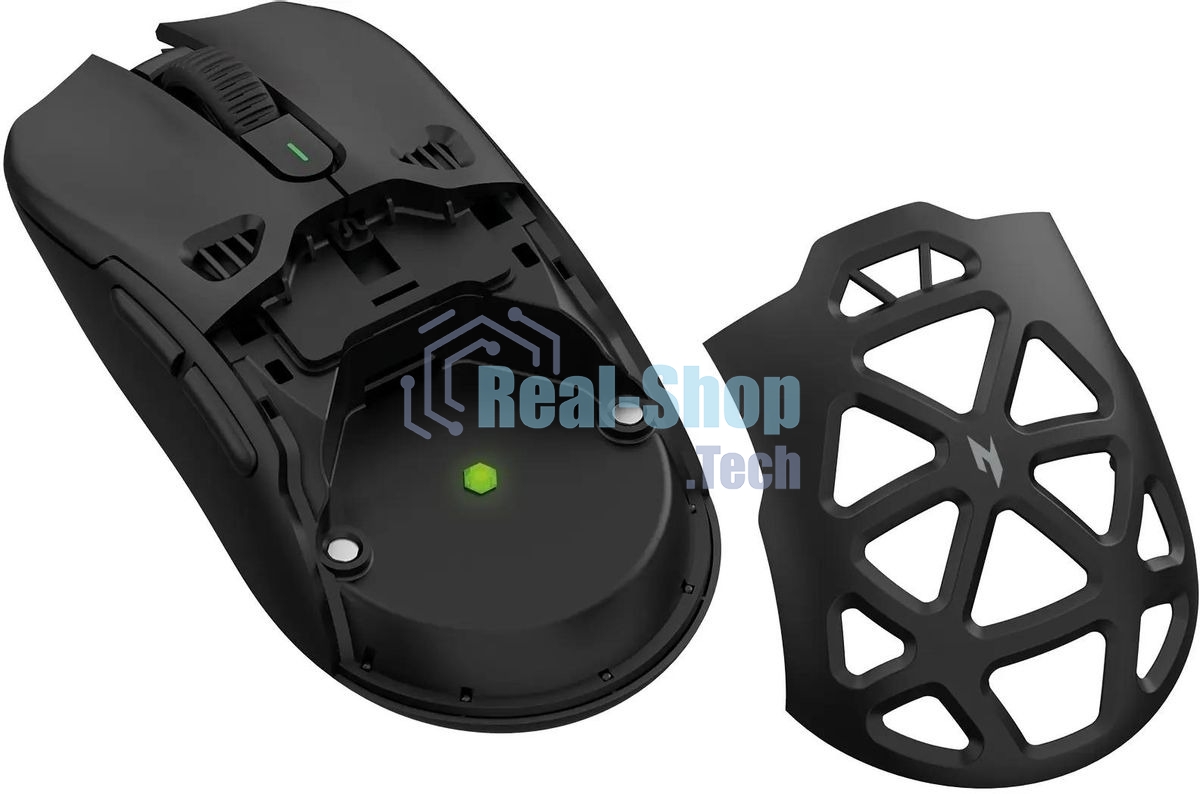 Мышь беспроводная Acer Nitro OMR404 черный, 6400 dpi, радиоканал, Bluetooth, USB, кнопки - 6