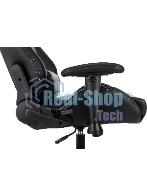 Кресло Knight Outrid Smile черный, экокожа, 120 кг, механизм качания