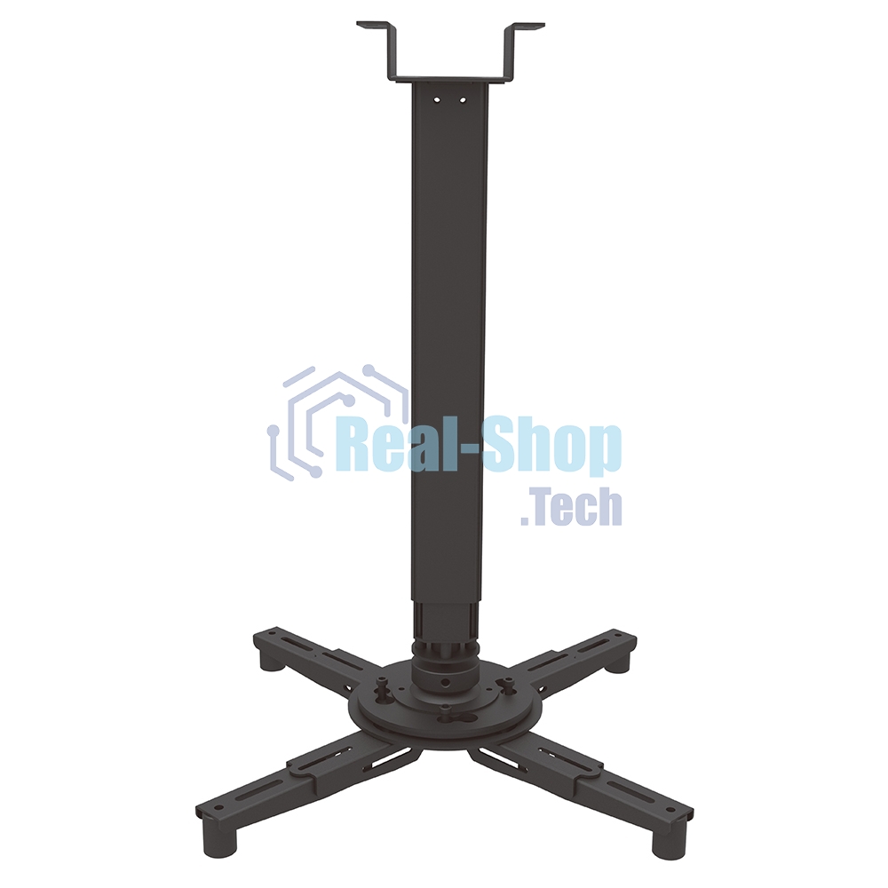 Потолочный комплект для проектора Wize Pro PRXL23A длина штанги 67,7-100,7 см, расстояние между крепежными отверстиями 404 мм,наклон +/-11°,вращение 360°, до 100 кг,черный