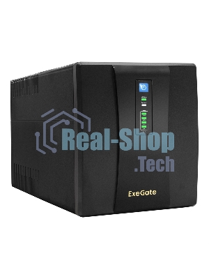 Источник бесперебойного питания ExeGate SpecialPro UNB-1600.LED.AVR.EURO.RJ 1600VA/950W, LED, AVR, 4 евророзетки, RJ45/11, черный