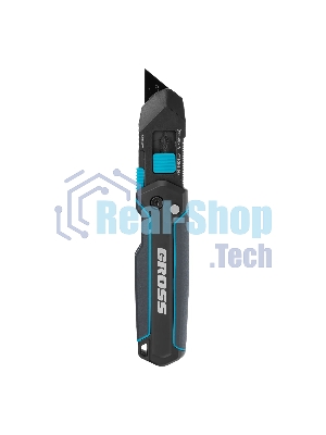 Нож-скребок складной Gross 78891, 19 мм, сменное лезвие, SK2, 5 запас. лезвий, алюмин. корпус, клипса