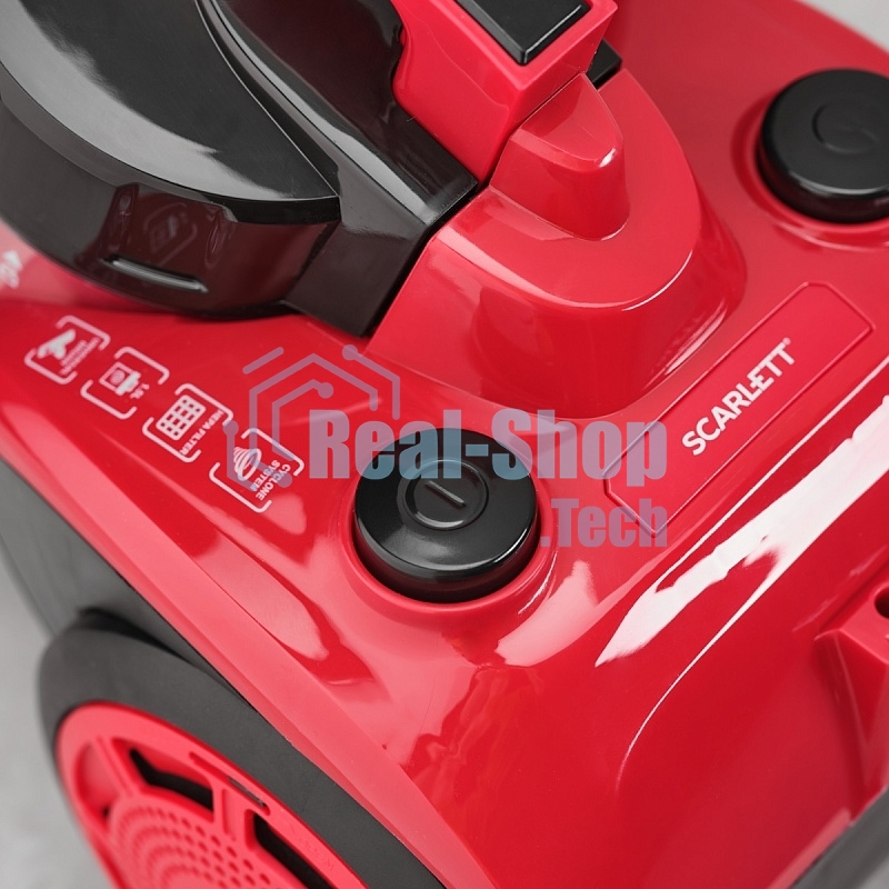 Пылесос Scarlett SC-VC80C11 красный/черный, 320/1500 Вт, уборка сухая, пылесборник контейнер 1.5 л
