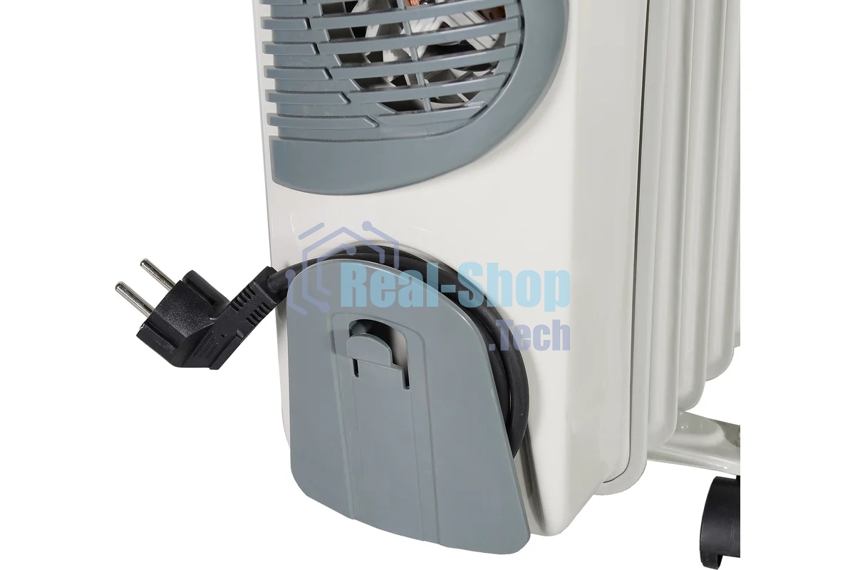 Обогреватель масляный EUROLUX ОМ-EU-9НВ (9 секций) белый, 2400 Вт, 30 м2, термостат 67/3/17