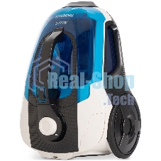 Пылесос Hyundai HYV-C3377 белый/синий, 380/2400 Вт, уборка сухая, пылесборник контейнер, 3.5 л