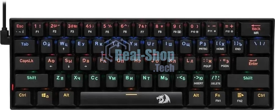 Клавиатура проводная Defender Redragon Lakshmi, USB, черный