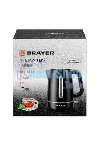 Чайник электрический BRAYER BR6103BK 2200Вт, 1.7л, черный