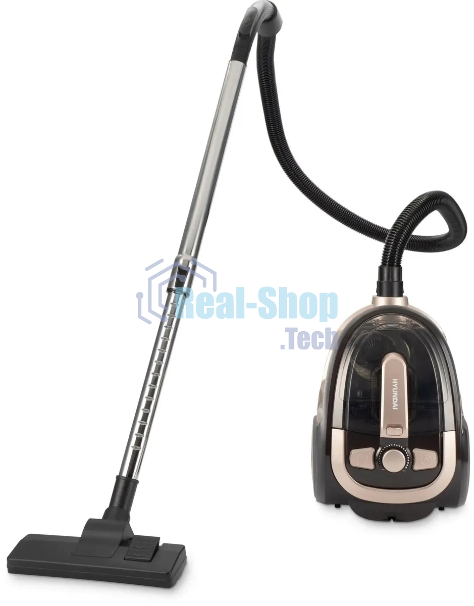 Пылесос Hyundai HYV-C3550 золотистый/темно-коричневый, 380/2220 Вт, уборка сухая, пылесборник контейнер 2,5 л