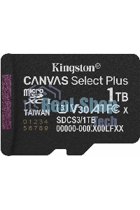 Флеш карта microSDXC 1Tb Kingston SDCS3/1TbSP Canvas Select Plus w/o adapter