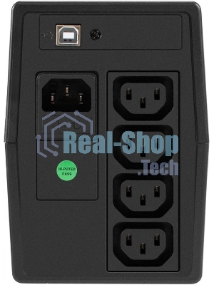 Источник бесперебойного питания ExeGate Power NB-650.LED.AVR.4C13.USB / 650 ВА / 390 Вт / 4 x IEC 320 C13