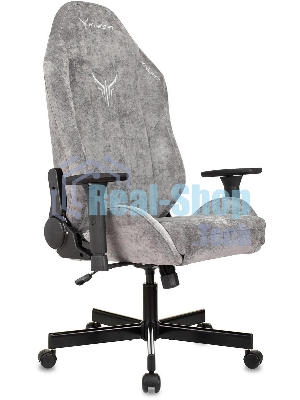 Кресло игровое Бюрократ Knight N1 Fabric серый Light-19 с подголов. крестовина металл