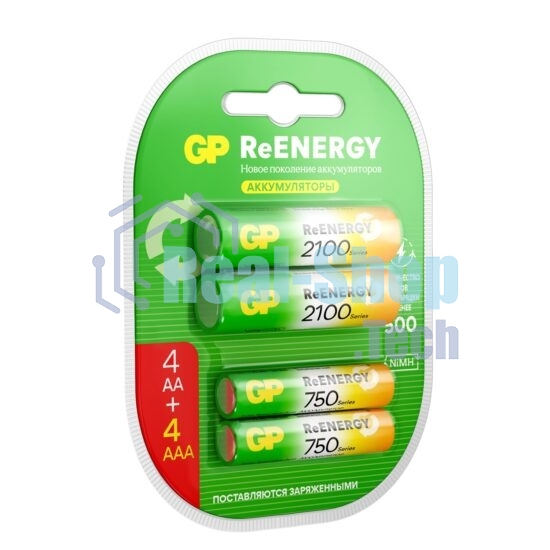Аккумулятор GP 210AAHC АА+75AAAHC AAA NiMH 2000mAh (4шт)