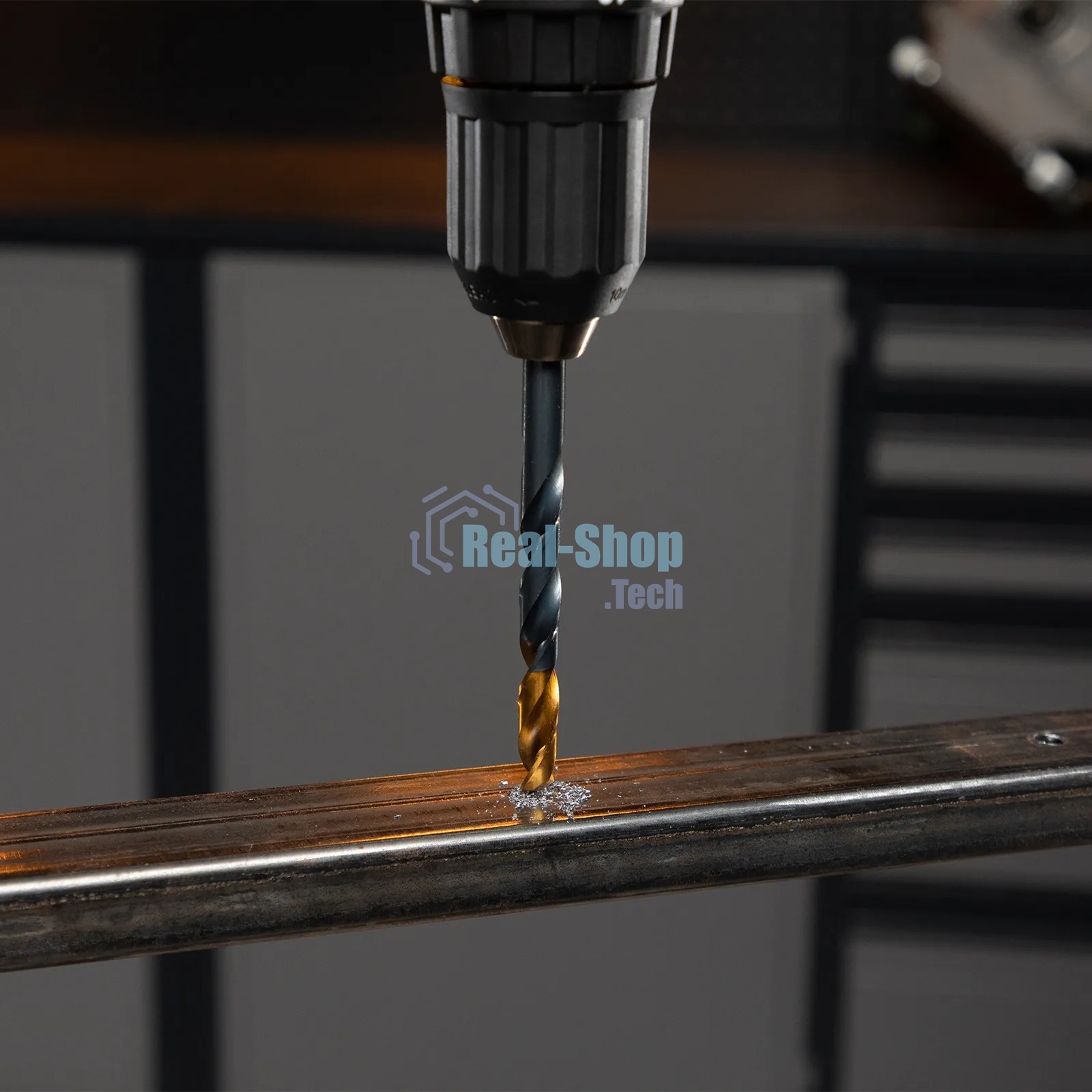 Набор сверл по металлу Denzel 1-10 мм, HSS-Tin, Golden Tip, 19 шт