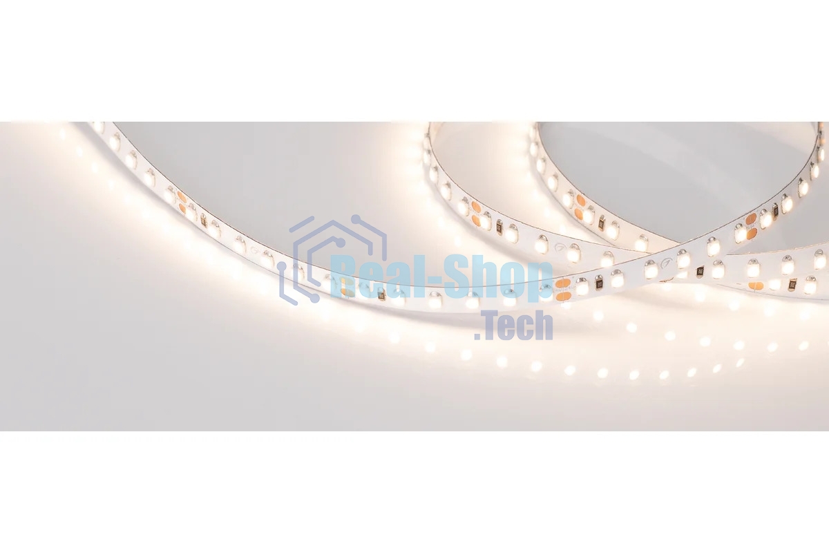 Лента светодиодная RT-A120-8мм 24V Warm3000 (9.6 W/m, IP20, 2835, 5m) (Открытый)