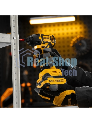 Винтоверт ударный аккумуляторный бесщет. Denzel CIDH-BL-20-270, Li-Ion, 20 В