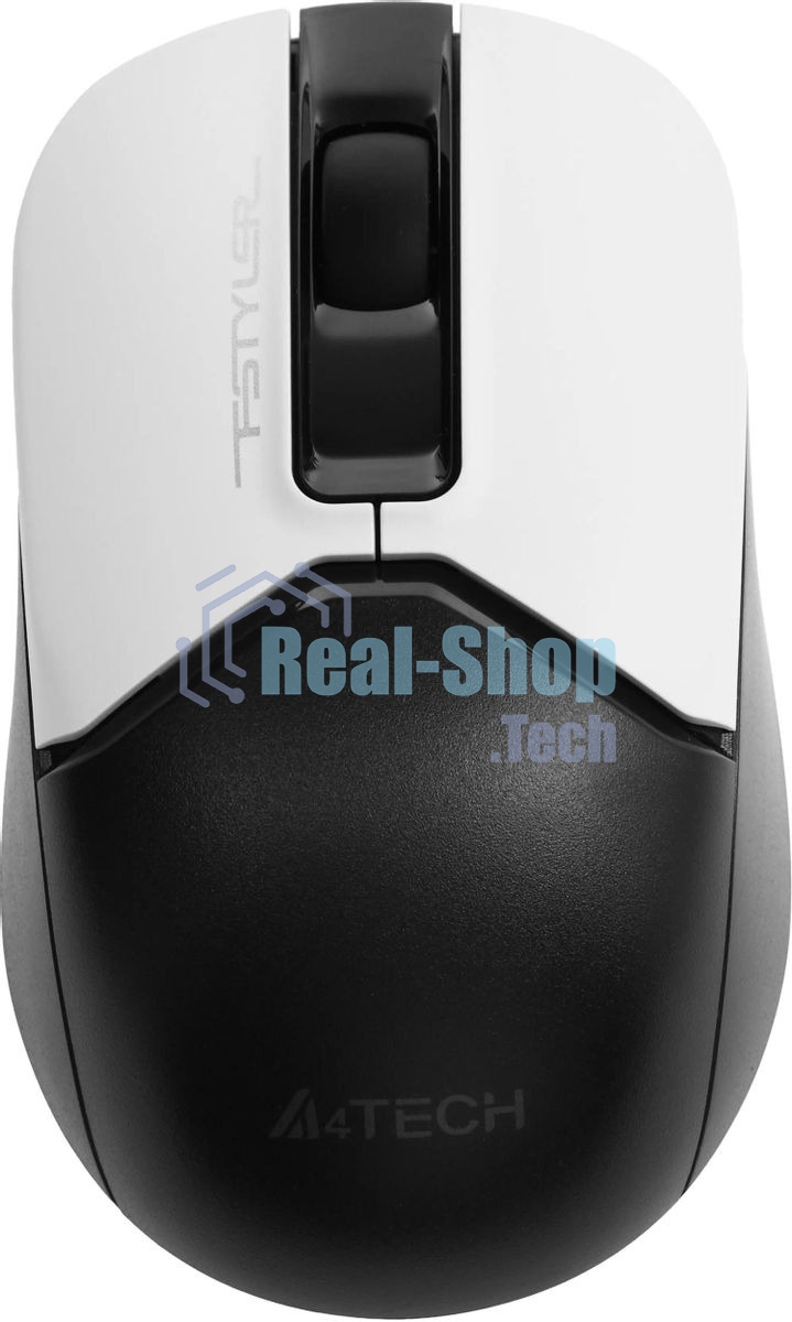Мышь беспроводная A4Tech Fstyler FB12 белый/черный, 1200 dpi, радиоканал, Bluetooth, USB, кнопки - 3