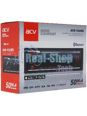 Автомагнитола ACV AVS-920BR, 1 DIN, Bluetooth, USB Type-A, AUX