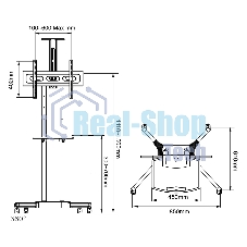 Мобильная стойка напольная Arm media PT-STAND-12 черный 1 шт/уп. для TV 32