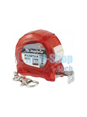 Рулетка Compact, 2 м x 16 мм, компактный размер, карабин-держатель, PRO Matrix