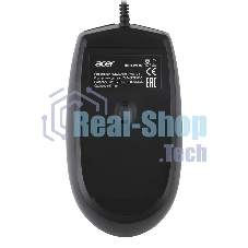 Мышь проводная Acer OMW126 черный, 1200 dpi, USB, кнопки - 3