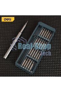 Набор прецизионных отверток Deli DL241025 (отвертка + 24 биты), сталь S2 + Cr-V