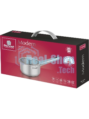 Ковш Rondell Modern RDS-1745, 0.9 л, с крышкой, сталь