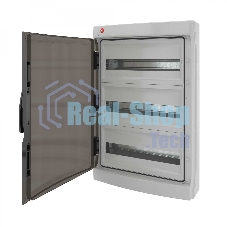 Щиток настенный с дверцей 54 мод.,IP65, серый, с клеммным блоком 63А