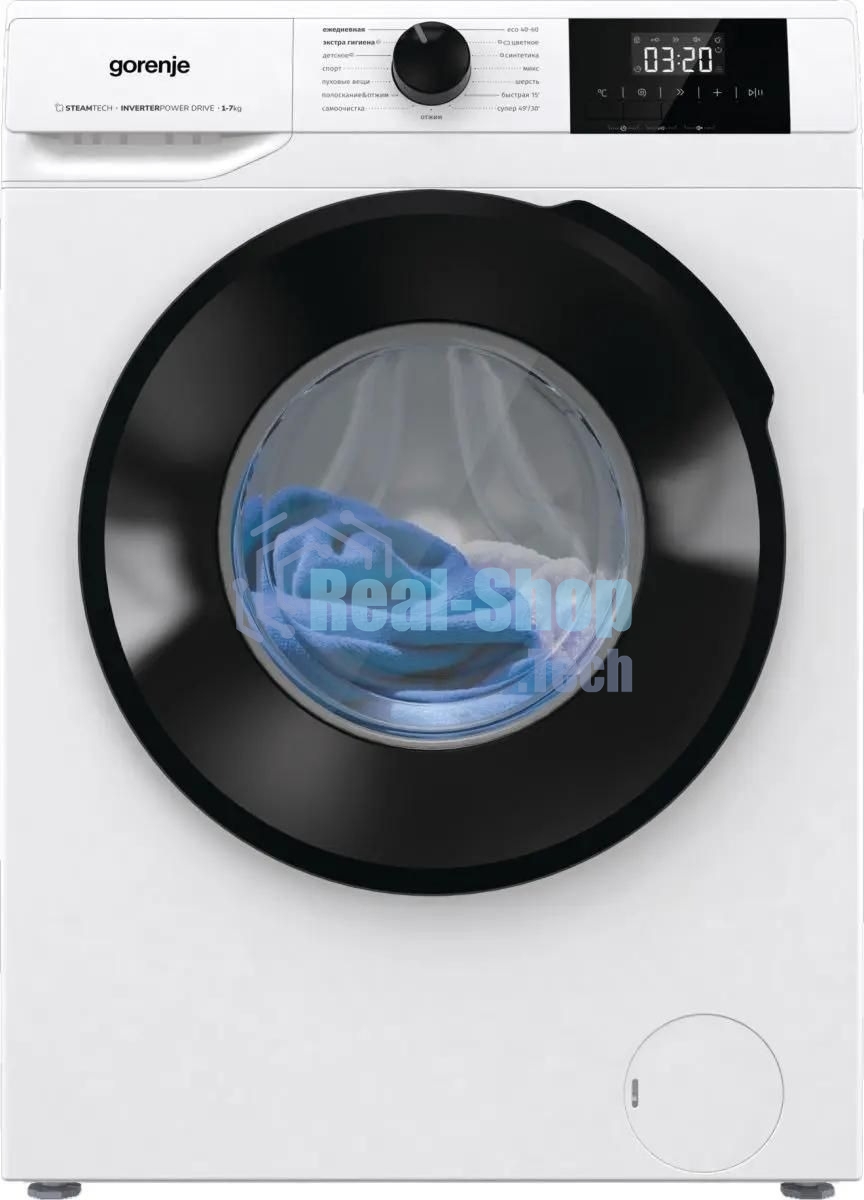Стиральная машина Gorenje W1NGPI72SBS/C белый, загрузка фронтальная 7 кг, 1200 об/мин., класс: А